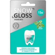 SNOW GLOSS Зубная нить освежающая 15м